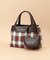 スクエアシェイプ チェック柄バッグ