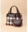 スクエアシェイプ チェック柄バッグ