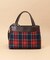 スクエアシェイプ チェック柄バッグ