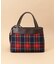 スクエアシェイプ チェック柄バッグ