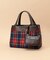 スクエアシェイプ チェック柄バッグ