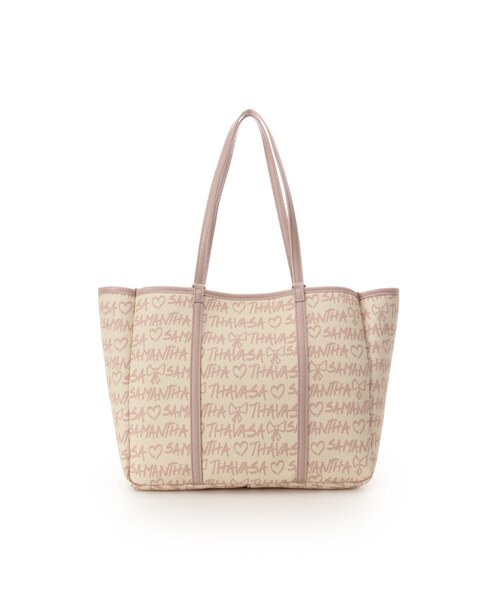 スクリッタ柄キャンバスデザイン合皮トートバッグ[Revival Collection