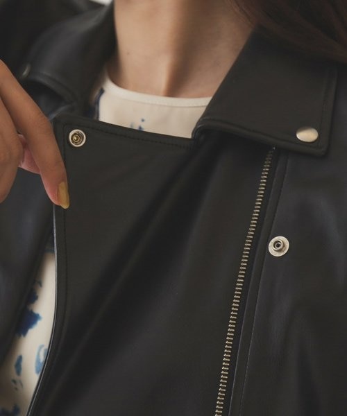 OPAQUE.CLIP ラムレザーライダース　新品 OPAQUE．CLIP(オペークドットクリップ) ラムレザーダブルライダース