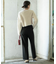 《SS-LLsize》着丈が選べる！裏起毛ストレッチワイドパンツ【蓄熱素材/洗濯機洗い可】