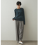 ストレッチチェックワイドパンツ【洗濯機洗い可】
