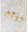 ビジュー×フェイクパールピアス