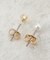ビジュー×フェイクパールピアス