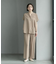 《6色展開/丈が選べる》美脚イージーワイドパンツ/セットアップ対応【ストレッチ/洗濯機洗い可/防シワ】