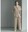 《6色展開/丈が選べる》美脚イージーワイドパンツ/セットアップ対応【ストレッチ/洗濯機洗い可/防シワ】