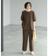 《6色展開/丈が選べる》美脚イージーワイドパンツ/セットアップ対応【ストレッチ/洗濯機洗い可/防シワ】