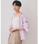 《andGIRL掲載》ストライプビスチェセットシャツ【洗濯機洗い可）】