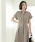リネンライクシャツワンピース【洗濯機洗い可/吸水速乾/接触冷感】