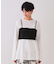 《ツインセット》シャーリングビスチェ×ロングTシャツ【洗濯機洗い可】