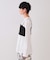 《ツインセット》シャーリングビスチェ×ロングTシャツ【洗濯機洗い可】