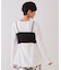 《ツインセット》シャーリングビスチェ×ロングTシャツ【洗濯機洗い可】