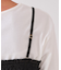 《ツインセット》シャーリングビスチェ×ロングTシャツ【洗濯機洗い可】