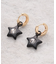 ブラック×ビジュー モチーフピアス