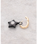 ブラック×ビジュー モチーフピアス