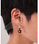 ブラック×ビジュー モチーフピアス
