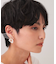 モノトーンリングピアス