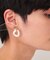 モノトーンリングピアス