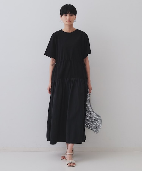 【ほぼ新品】3.1 Phillip Lim ベルト付きドッキングワンピース パイピング衿付きドッキングワンピース / earth music&ecology