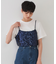 《ツインセット》スパンコールキャミ×Tシャツ【洗濯機洗い可】