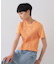 シャーリングショートTシャツ【洗濯機洗い可】