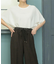 ウエストサテン使いイージーワイドパンツ【洗濯機洗い可】