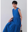 麻混シアーギャザーティアードワンピース【洗濯機洗い可】