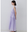麻混シアーギャザーティアードワンピース【洗濯機洗い可】