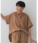 《5色展開/SS-LLサイズ》スキッパー金ボタンブラウス/セットアップ対応【防シワ/ストレッチ/洗濯機洗い可】
