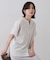 《5色展開/SS-LLサイズ》スキッパー金ボタンブラウス/セットアップ対応【防シワ/ストレッチ/洗濯機洗い可】