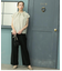 《丈が選べる/SS-LLサイズ》美脚ストレッチイージーワイドパンツ/セットアップ対応【防シワ/洗濯機洗い可/抗ピル】