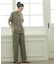 《丈が選べる/SS-LLサイズ》美脚ストレッチイージーワイドパンツ/セットアップ対応【防シワ/洗濯機洗い可/抗ピル】