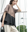 アシンメトリー切替ドッキングトップス