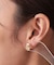 メタル縁取りビジューピアス