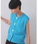 変形ブロンズボタンニットベスト【洗濯機洗い可】
