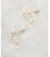 メタル×フェイクパールピアス