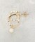 メタル×フェイクパールピアス