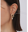 メタル×フェイクパールピアス