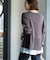 《ツインセット》リラクシーサイドスリットニット×ドッキングタンク【洗濯機洗い可】