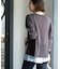 《ツインセット》リラクシーサイドスリットニット×ドッキングタンク【洗濯機洗い可】