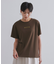 メタリック刺繍ロゴTシャツ【接触冷感/洗濯機洗い可】