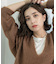 クリアシャギーVネックニット【洗える】
