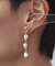 メタル×フェイクパールロングピアス