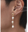 メタル×フェイクパールロングピアス