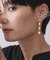 メタル×フェイクパールロングピアス