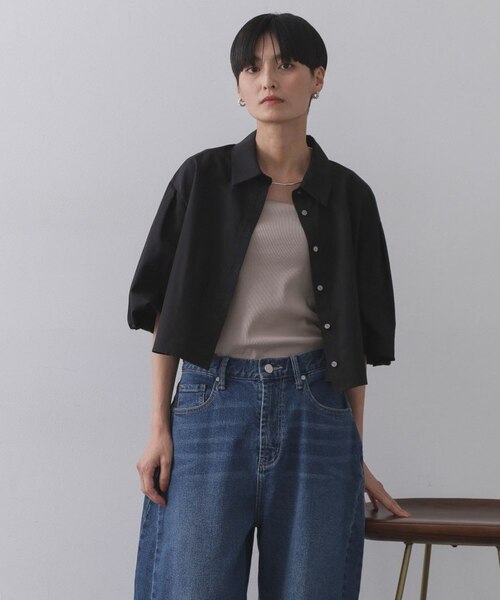 バルーンスリーブシャツ【洗濯機洗い可】｜オペーク ドット クリップの