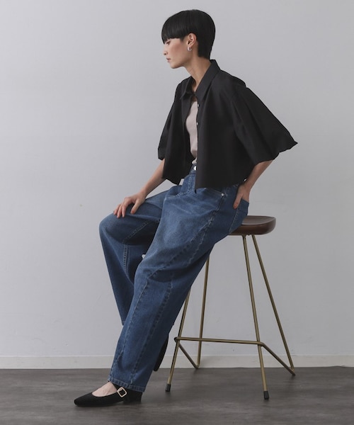 バルーンスリーブシャツ【洗濯機洗い可】｜オペーク ドット クリップの